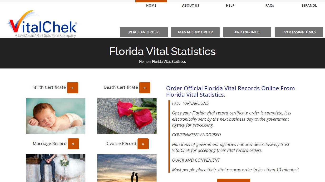 Florida Vital Statistics (FL) | Order Certificates - VitalChek